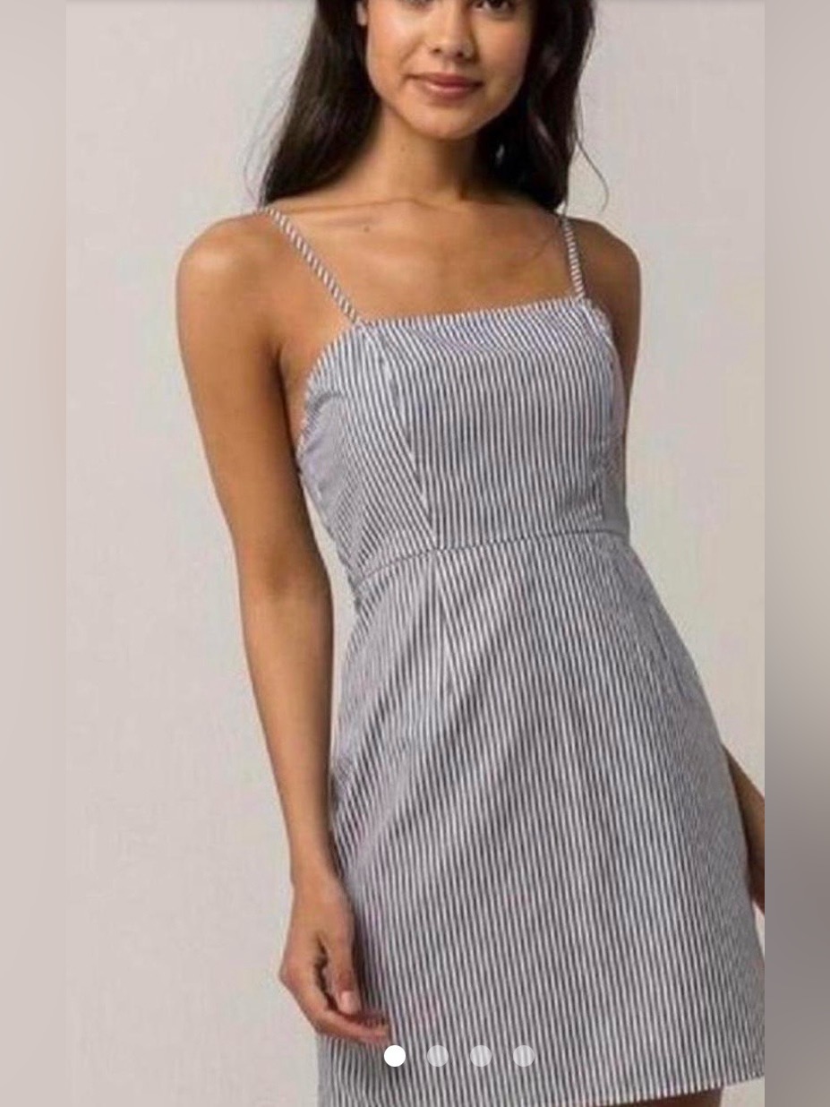 Brandy Melville Dress Women’s Mini Dress Blue Sun Sundress Os Spaghetti Strap